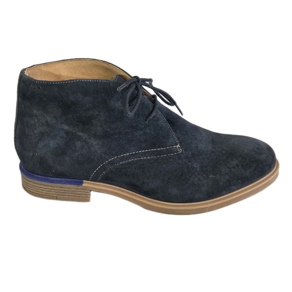 Women's Suede Chukka Boots 9.5 Hush Puppies Navy Blue Bailey Ankle Mod Preppy - Picture 9 of 14